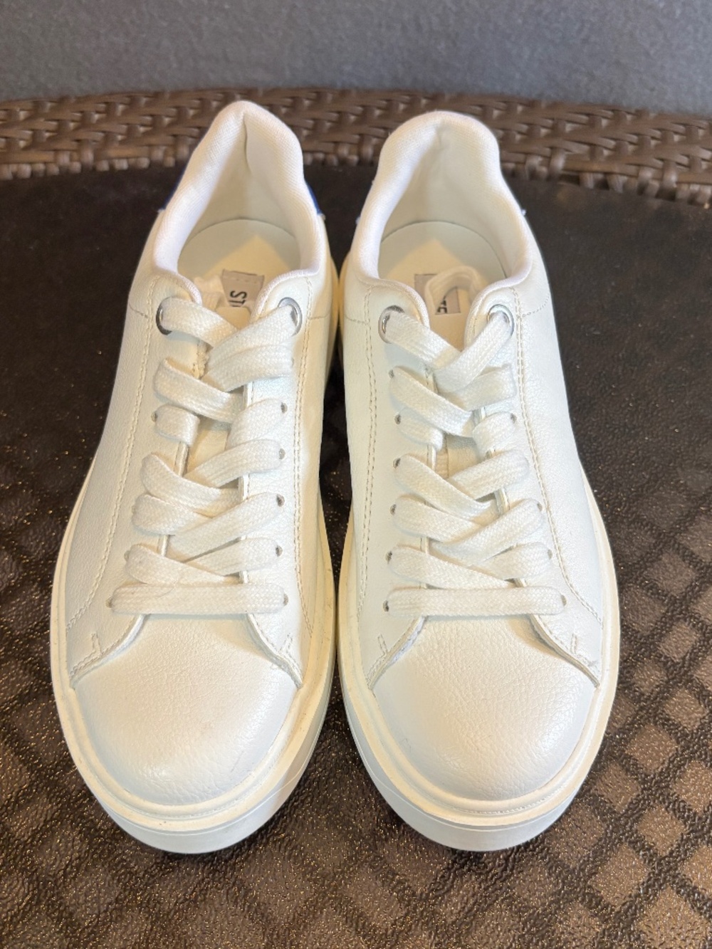 Steve Madden Carley White Platform Lace Up Sneakers Size 5M